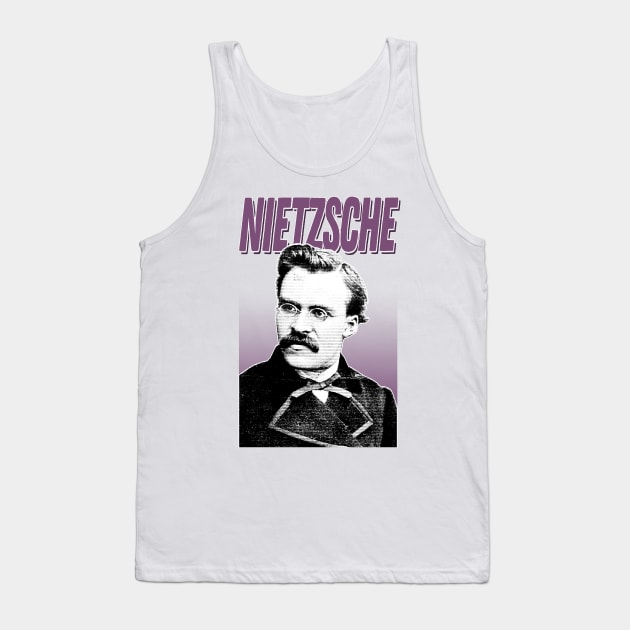 Friedrich Nietzsche Graphic Design Hipster Statement Tank Top by DankFutura